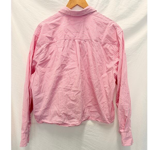 Gap × Loveshackfancy Baby Pink 100% Organic Cotton Cropped‎ Shirt Casual Easter - Picture 4 of 7